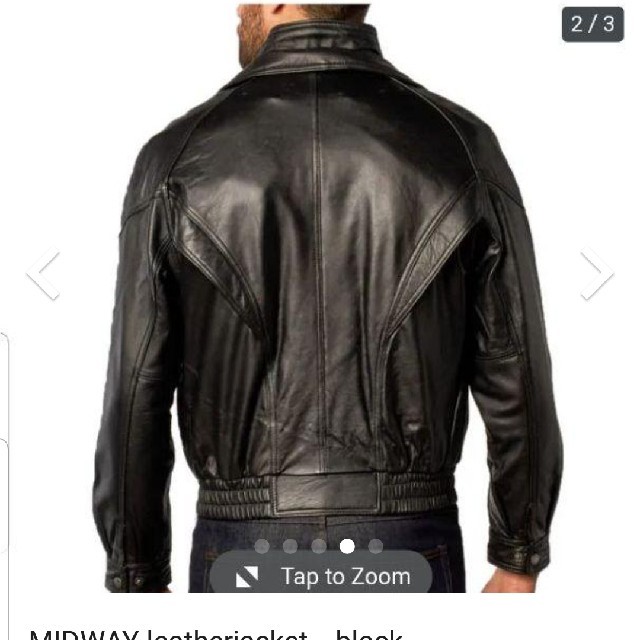 MIDWAY leatherjacket black - レザージャケット