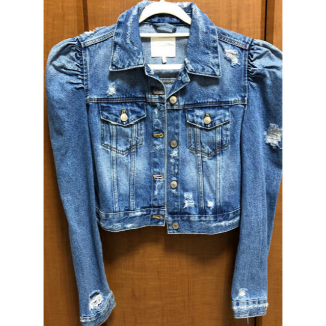 ZARA パフスリーブ デニムジャケット 美品 | フリマアプリ ラクマ