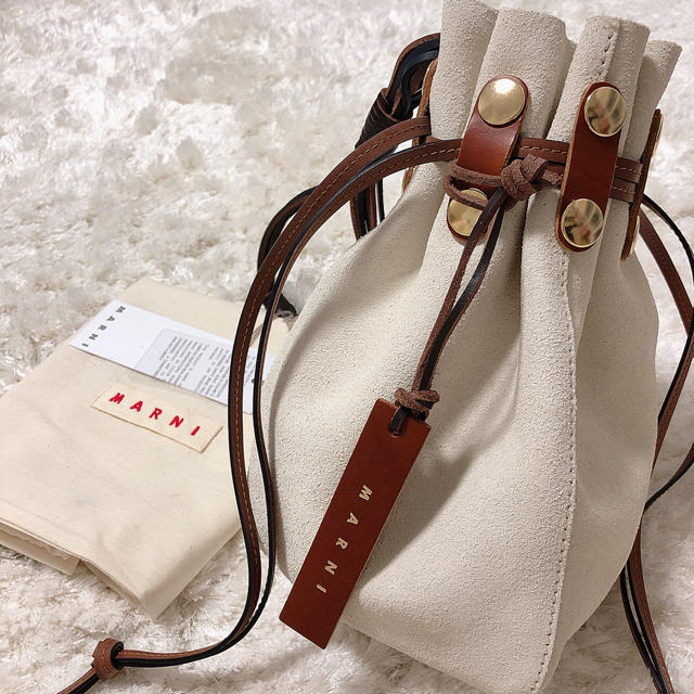マルニ MARNI スエード BINDLE クラッチ 巾着 バケツバッグ 1