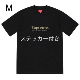 シュプリーム(Supreme)のsupreme Gold Bars Tee black M ステッカー付き(Tシャツ/カットソー(半袖/袖なし))