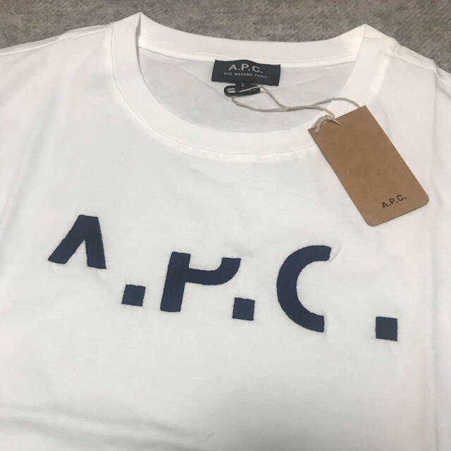 【未使用】A.P.C.欠けロゴ半袖Tシャツ(レディースM)apc アーペーセー