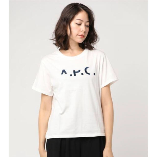 【未使用】A.P.C.欠けロゴ半袖Tシャツ(レディースM)apc アーペーセー