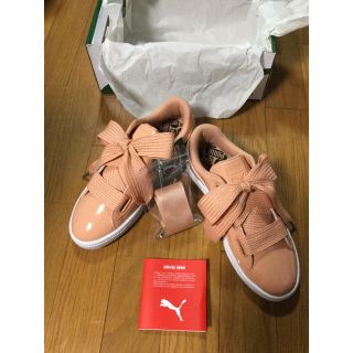 プーマ(PUMA)の新品未使用 プーマ バスケット ハートパテント Dusty Coral 24cm(スニーカー)