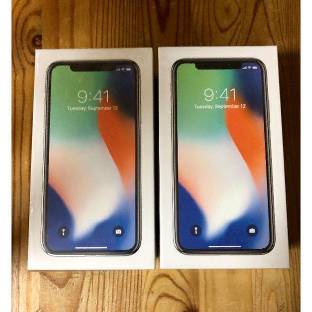 iPhone X 64GB シルバー docomo 2台セット - スマートフォン本体