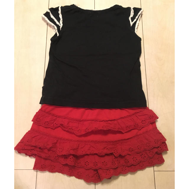 HusHush(ハッシュアッシュ)のトップスsize100キュロットsize110セット キッズ/ベビー/マタニティのキッズ服女の子用(90cm~)(その他)の商品写真