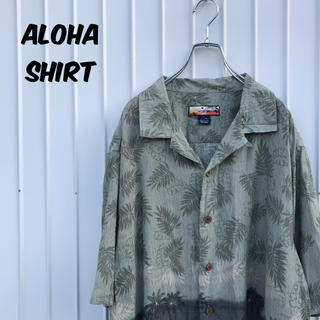 アートヴィンテージ(ART VINTAGE)のAloha shirt アロハシャツ オープンカラー 花柄 シルク100%(シャツ)