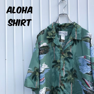 アートヴィンテージ(ART VINTAGE)のアロハシャツ Aloha shirt 飛行機 ヤシの木 菅田将暉 ハワイ製(シャツ)