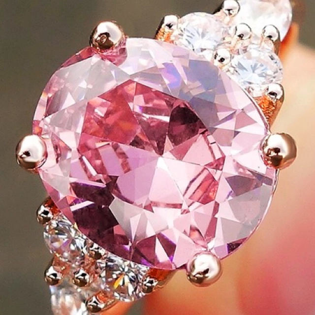 Rose gold リング♡zircon☆ハイクオリティ指輪11号 レディースのアクセサリー(リング(指輪))の商品写真