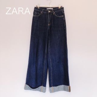 ザラ(ZARA)の☆いとしのあい様専用☆ ワンウォッシュワイドデニムパンツ(デニム/ジーンズ)