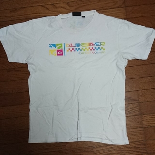 クイックシルバー(QUIKSILVER)のQUICK SILVER クイックシルバー Tシャツ 白 サイズM(Tシャツ/カットソー(半袖/袖なし))