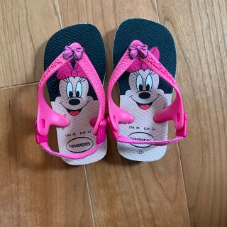 ディズニー(Disney)のhavaianas ミニー ビーチサンダル 14-14.5センチ(サンダル)