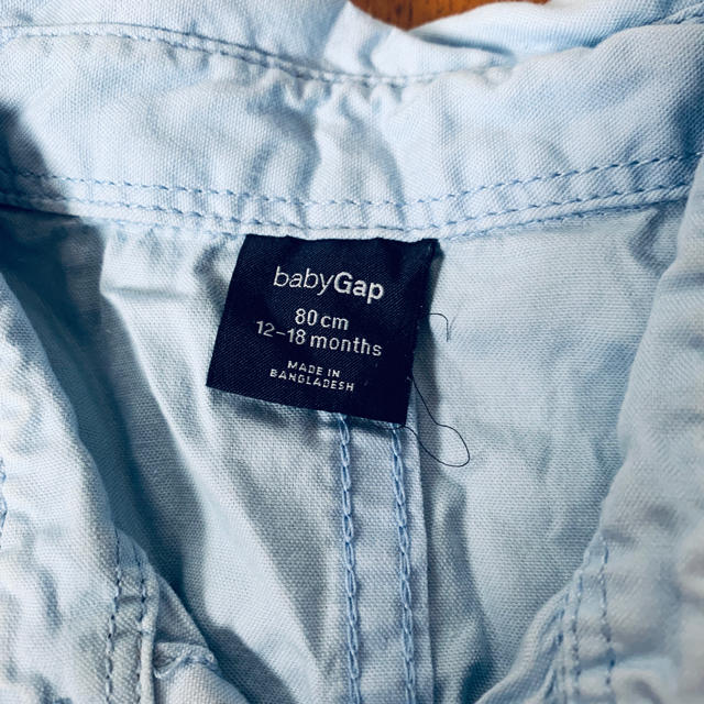 babyGAP(ベビーギャップ)のbaby gap シャツロンパース カバーオール 80 キッズ/ベビー/マタニティのベビー服(~85cm)(カバーオール)の商品写真