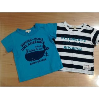 ハッシュアッシュ(HusHush)の半袖Tシャツ　2枚セット　90サイズ①(Tシャツ/カットソー)