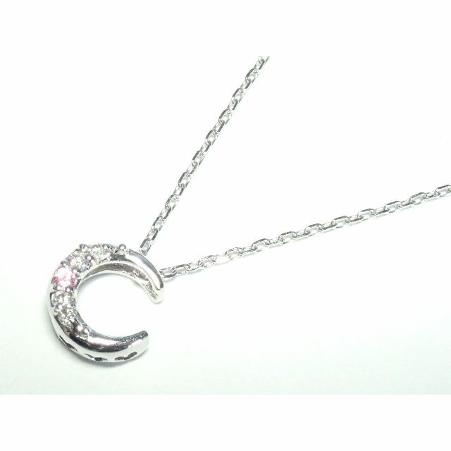 099.Pt850/900 ネックレス D 0.04ct ピンク 長さ40cmのサムネイル