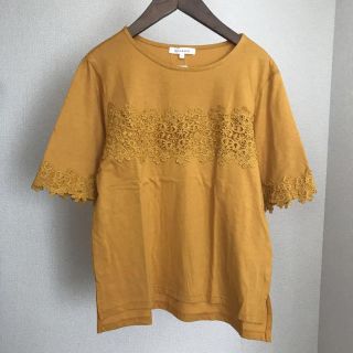 サンカンシオン(3can4on)の新品 3can4on 3カン4オン レースプルオーバー Tシャツ カットソー L(カットソー(半袖/袖なし))