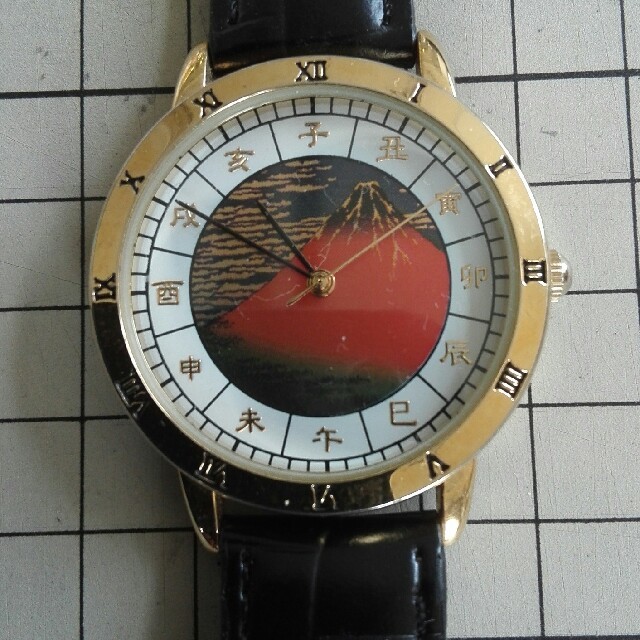 赤富士盤　腕時計