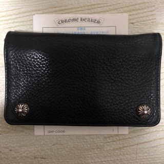 クロムハーツ(Chrome Hearts)の【美品】インボイス原本つき1zipクロスボールウォレット(長財布)