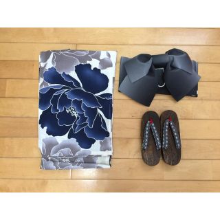 ショコラフィネローブ(chocol raffine robe)の美品【chocol raffine】作り帯浴衣セット(浴衣)