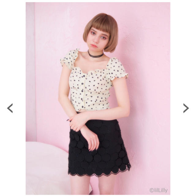 lilLilly(リルリリー)のハートプリントトップス / lilLilly レディースのトップス(カットソー(半袖/袖なし))の商品写真