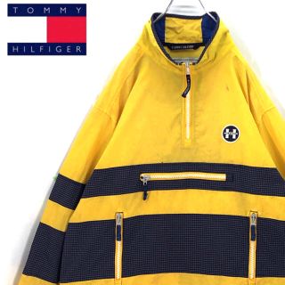 トミーヒルフィガー(TOMMY HILFIGER)の送料無料！トミーヒルフィガー ゆるだぼ ハーフジップ マウンテンパーカー 胸ロゴ(ナイロンジャケット)