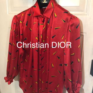 クリスチャンディオール(Christian Dior)の■ DIOR プレタポルテ シルク  ブラウス  訳あり(シャツ/ブラウス(長袖/七分))