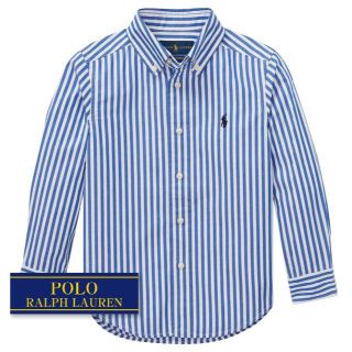 ラルフローレン(Ralph Lauren)の☆新品☆140 ラルフローレン コットンポプリンシャツ ブルーマルチ 4145 (ブラウス)