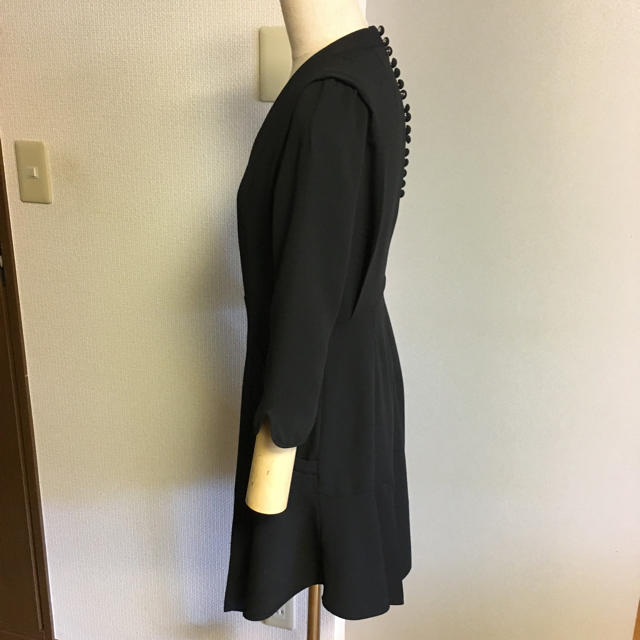 【mame kurogouchi】マメ フレア ブラック ドレス ワンピース 1