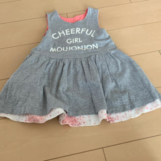 mou jon jon(ムージョンジョン)の110サイズ リバーシブルワンピ キッズ/ベビー/マタニティのキッズ服女の子用(90cm~)(ワンピース)の商品写真