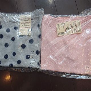 ムジルシリョウヒン(MUJI (無印良品))の無印良品 110cm 女の子 水玉半袖 2枚(Tシャツ/カットソー)