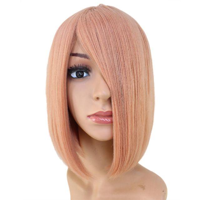 ワンレングスミディアム 耐熱コスプレウィッグ★Wigs2you C-022 橙桃 | フリマアプリ ラクマ