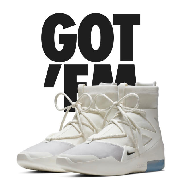 NIKE AIR FEAR OF GOD 1 "SAIL" 27cm