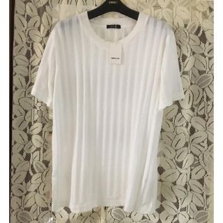 コムサイズム(COMME CA ISM)の専用  コムサイズム ストライプ 透かし織地模様 お洒落Tシャツ(Tシャツ/カットソー(半袖/袖なし))