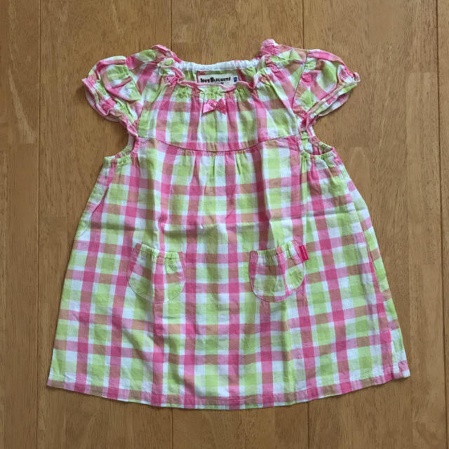 HOT BISCUITS(ホットビスケッツ)のミキハウス ホットビ チェックワンピース 80 キッズ/ベビー/マタニティのキッズ服女の子用(90cm~)(ワンピース)の商品写真