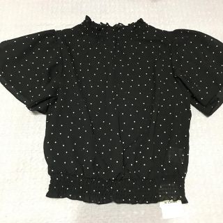 ダブルクローゼット(w closet)の新品未使用品 w closet ドット柄フレア袖プルオーバー(カットソー(半袖/袖なし))