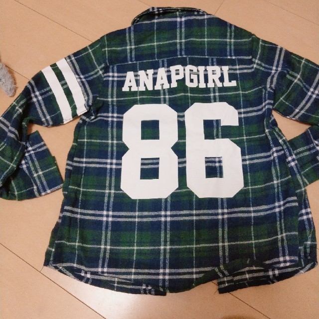 ANAP(アナップ)のANAPGIRL♡ﾁｪｯｸｼｬﾂ♡ｱﾙｼﾞｰLovetoxicﾋﾟﾝｸﾗﾃ キッズ/ベビー/マタニティのキッズ服女の子用(90cm~)(Tシャツ/カットソー)の商品写真