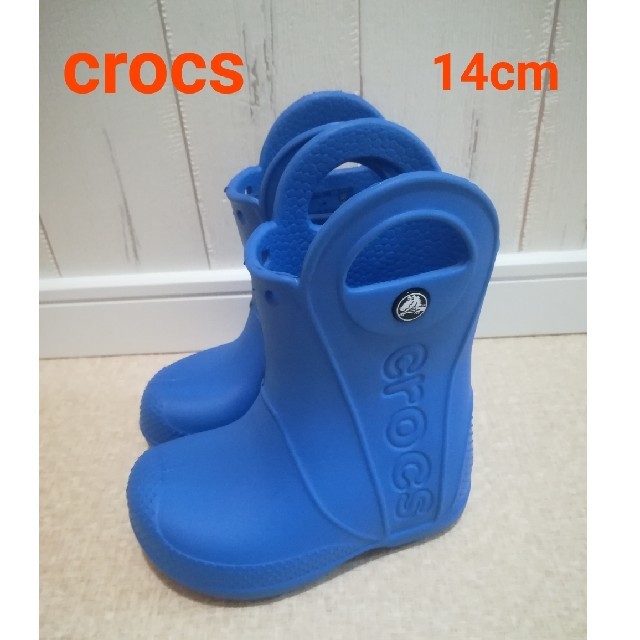 crocs(クロックス)のクロックスキッズレインブーツ14cm キッズ/ベビー/マタニティのベビー靴/シューズ(~14cm)(長靴/レインシューズ)の商品写真