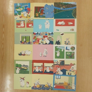 「ガラゴ」「ぶーちゃんとおにいちゃん」 ポストカード 18枚セット(キャラクターグッズ)