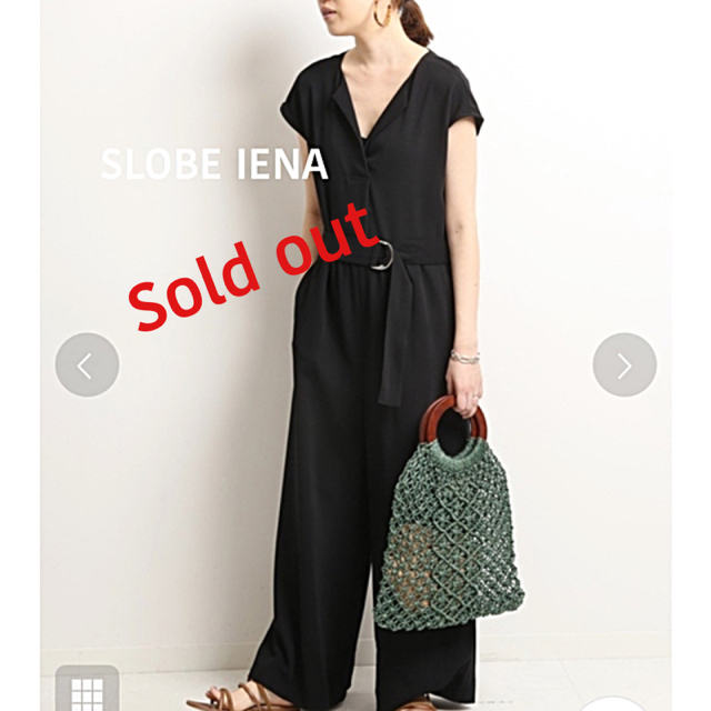 SLOBE IENA(スローブイエナ)のSLOBE IENA オールインワン/ブラックT38 レディースのパンツ(オールインワン)の商品写真