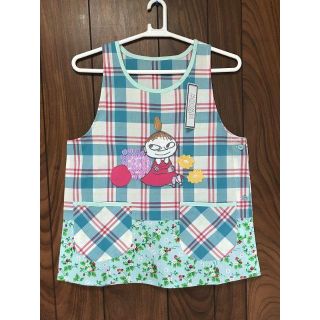 リトルミー(Little Me)のリトルミィ　エプロン　緑×赤チェック　エプロン　保育士　新品(その他)