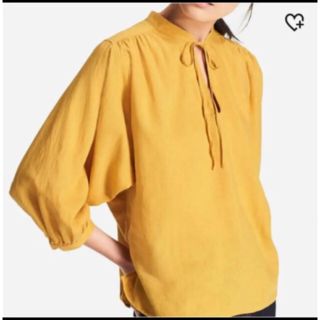 ユニクロ(UNIQLO)のユニクロ リネンブラウス（7分袖）(シャツ/ブラウス(長袖/七分))