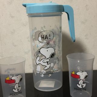 スヌーピー(SNOOPY)の新品＊スヌーピ  ピッチャー&コップ４個セット(食器)