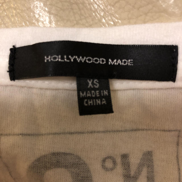 HOLLYWOOD MADE(ハリウッドメイド)の【未使用】HOLLYWOOD MADE チェックリボンプリントTシャツ XS レディースのトップス(Tシャツ(半袖/袖なし))の商品写真