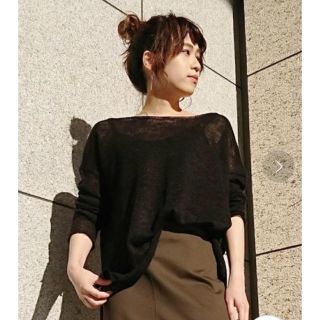 アパルトモンドゥーズィエムクラス(L'Appartement DEUXIEME CLASSE)のAP STUDIO Linen/Silk ボートネックプルオーバー◆(ニット/セーター)