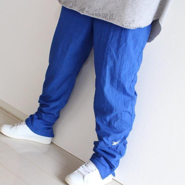 Reebok(リーボック)のUS リーボック 青 ナイロン パンツ L メンズのパンツ(その他)の商品写真