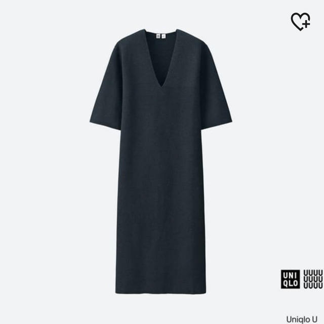 UNIQLO(ユニクロ)のVネック 半袖ワンピース レディースのワンピース(ロングワンピース/マキシワンピース)の商品写真