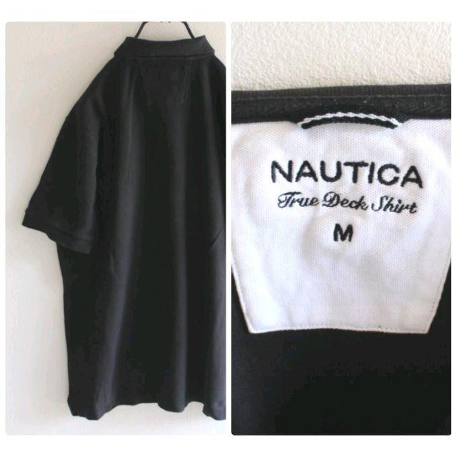 NAUTICA(ノーティカ)のUS ノーティカ 黒 ワンポイント ポロシャツ M メンズのトップス(ポロシャツ)の商品写真