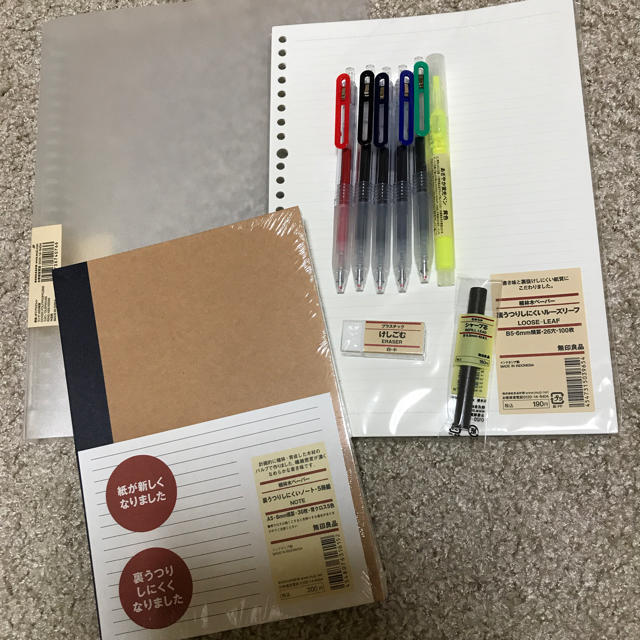 MUJI (無印良品)(ムジルシリョウヒン)の新品 無印良品 文房具セット インテリア/住まい/日用品の文房具(その他)の商品写真