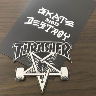 スラッシャー(THRASHER)の【縦8cm 横9cm】THRASHER ステッカー(ステッカー)