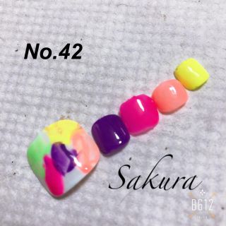 フットネイルチップ♥No.42即購入ＯＫ(つけ爪/ネイルチップ)