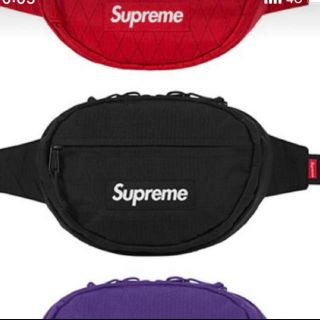 シュプリーム(Supreme)のsupreme 18aw waist bag ウエストバッグ BLACK(ウエストポーチ)